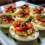 Italian Caprese Deviled Eggs 6 Ingredients Easy Delicious