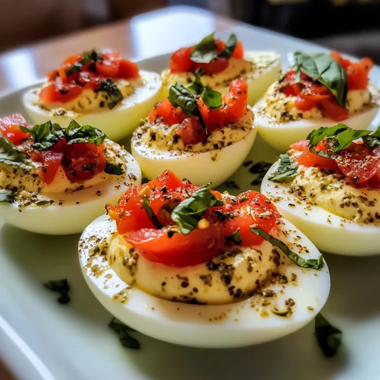 Italian Caprese Deviled Eggs 6 Ingredients Easy Delicious