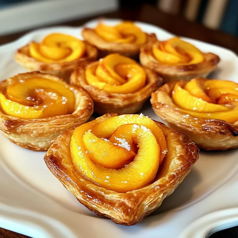 Mini Peach Tarts 6 Steps Easy Delicious