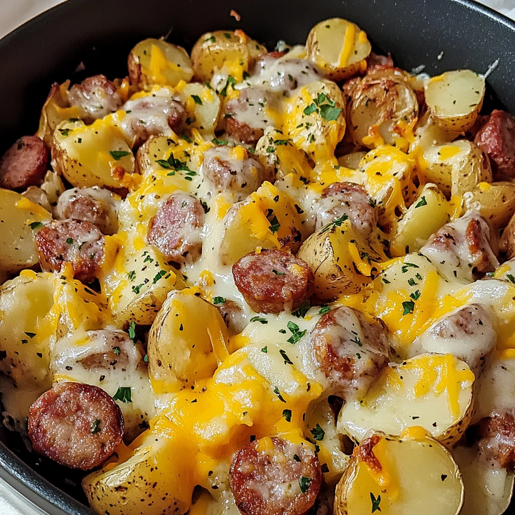 One-Pan Cheesy Ranch Potatoes and Sausage 30 Minutes Ultimate Delicious