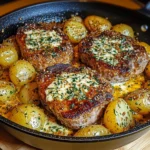One-Pan Creamy Ranch Pork Chops and Potatoes - 30 Minutes Delicious