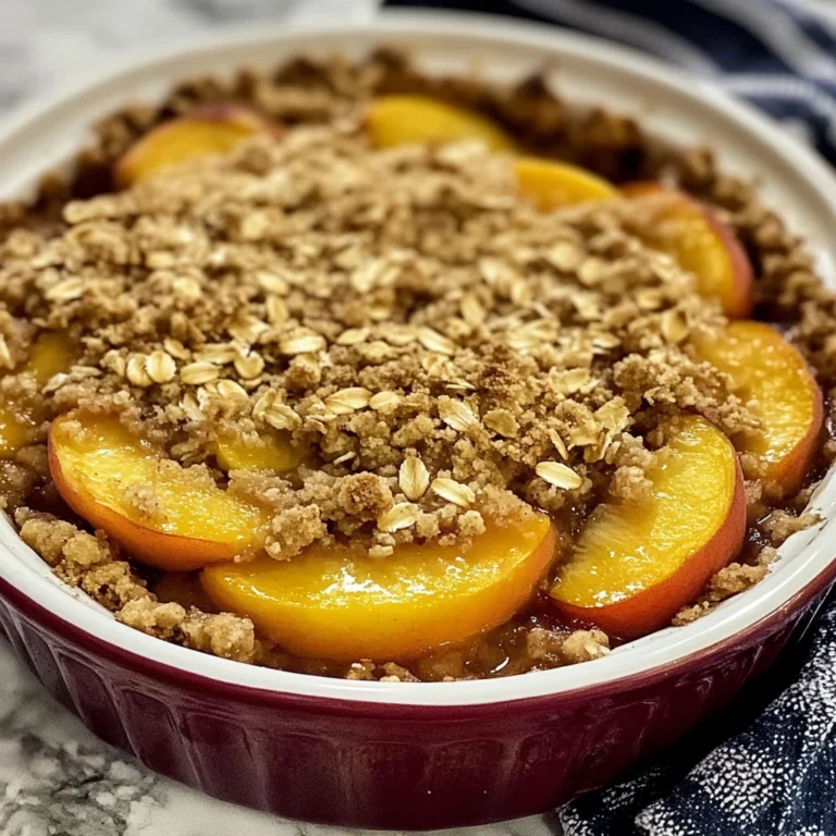 Peach Crisp 4 Servings Easy Delicious
