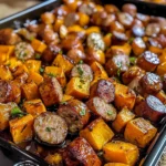 Sheet Pan Sausage and Sweet Potatoes 30 Minutes Awesome Delicious