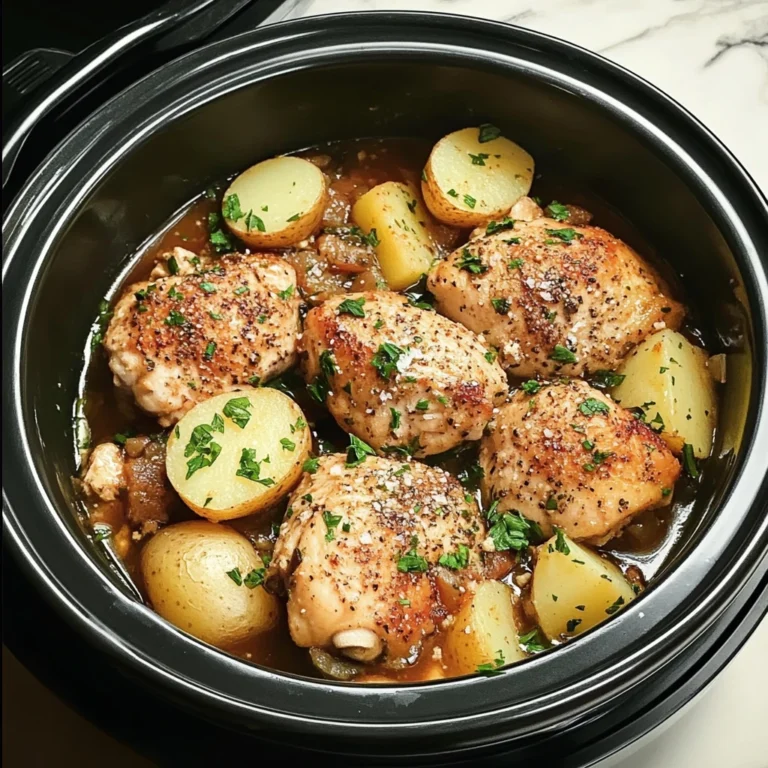 Slow Cooker Parmesan Garlic Chicken and Potatoes 4 Servings Ultimate Delicious