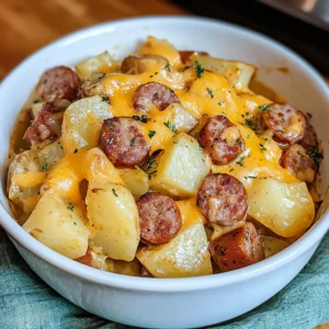 Slow Cooker Sausage and Potato Casserole 4 Servings Easy Delicious