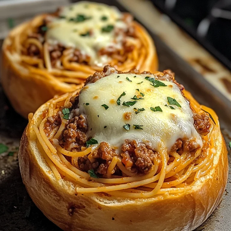 Spaghetti Garlic Bread Bowls 4 Servings Ultimate Delicious