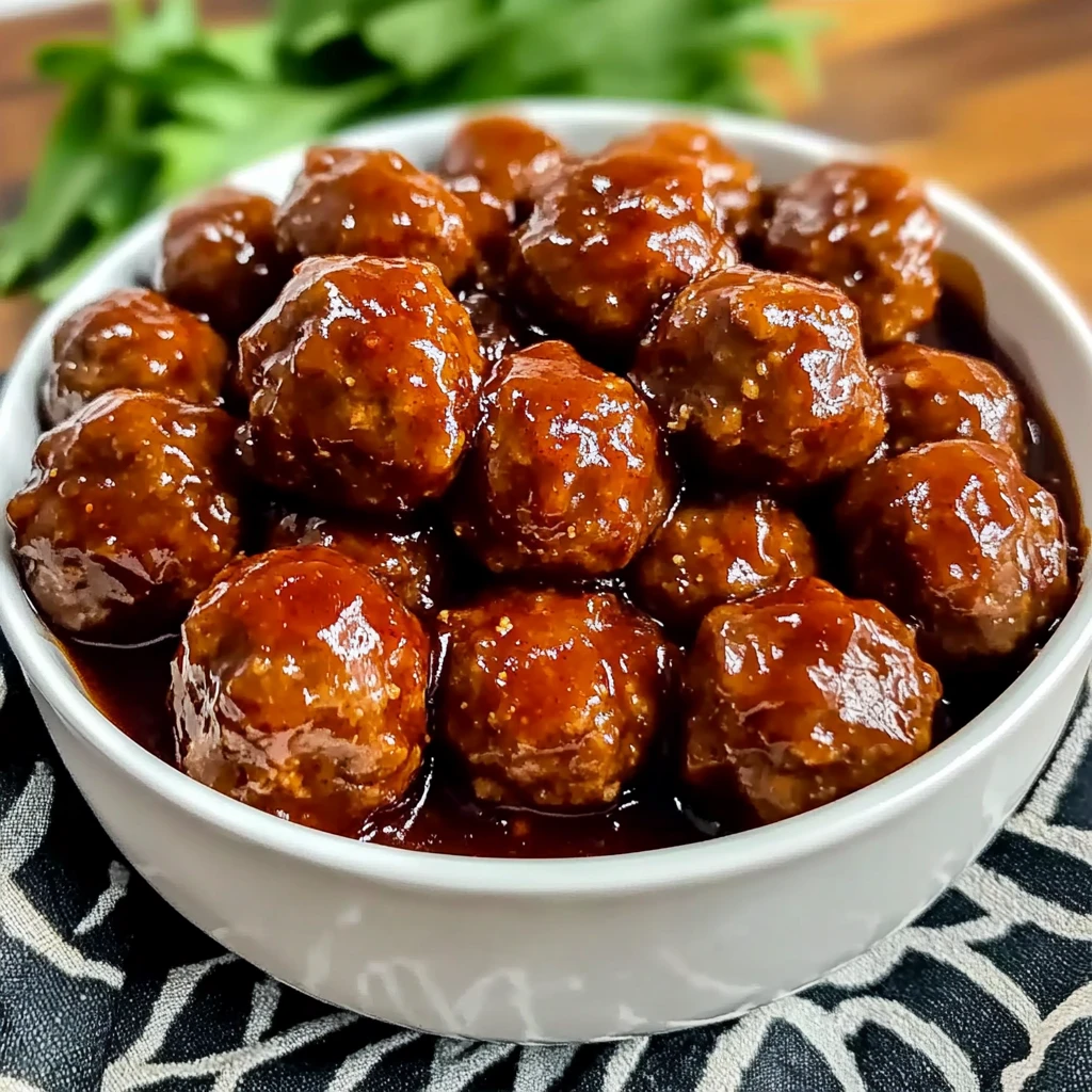 Sweet Chili Meatballs Crockpot 4 Steps Easy Delicious