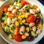 White Bean Salad with Summer Vegetables 7 Ingredients Easy Delicious