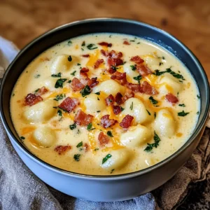 Bacon Cheddar Gnocchi Soup 6 Ingredients Supreme Delicious