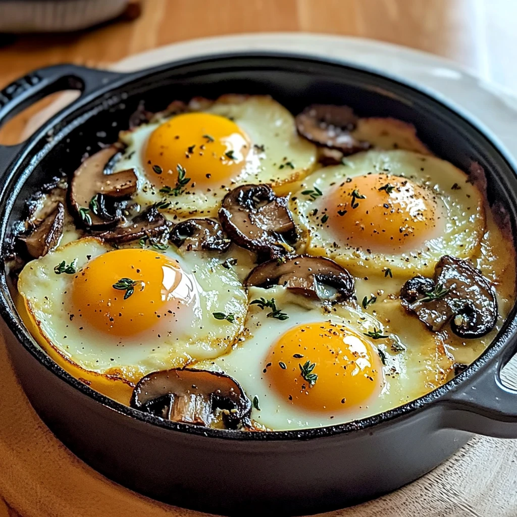 Baked Eggs with Sautéed Mushrooms 4 Servings Ultimate Delicious