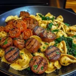Blackstone Grilled Kielbasa and Tortellini 30 Minutes Easy Delicious