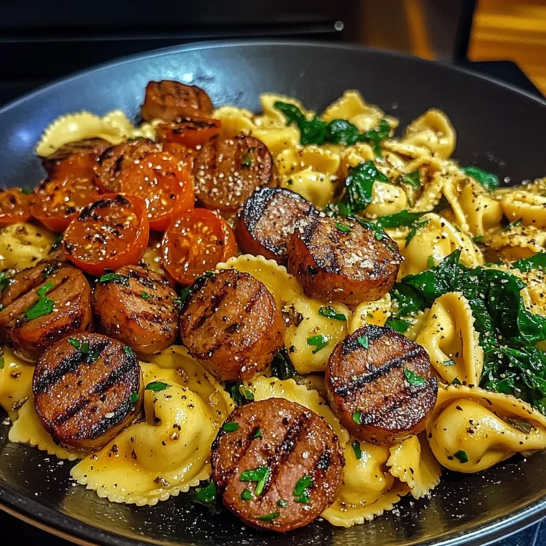 Blackstone Grilled Kielbasa and Tortellini 30 Minutes Easy Delicious