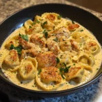 Cajun Garlic Chicken Tortellini in Three-Cheese Cream