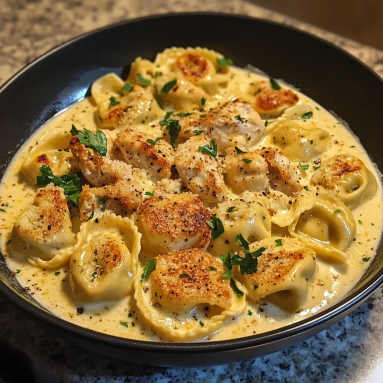 Cajun Garlic Chicken Tortellini in Three-Cheese Cream