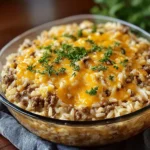Cheesy Hamburger Rice Casserole 60 Minutes Easy Delicious