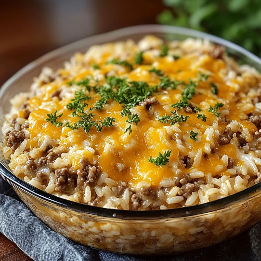 Cheesy Hamburger Rice Casserole 60 Minutes Easy Delicious