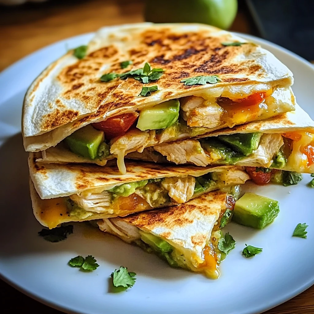 Chicken Avocado Quesadillas 4 Servings Easy Delicious