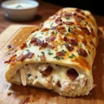 Chicken Bacon Ranch Stromboli 30 Minutes Easy Delicious