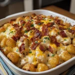 Chicken Bacon Ranch Tater Tot Casserole 30 Minutes Easy Delicious