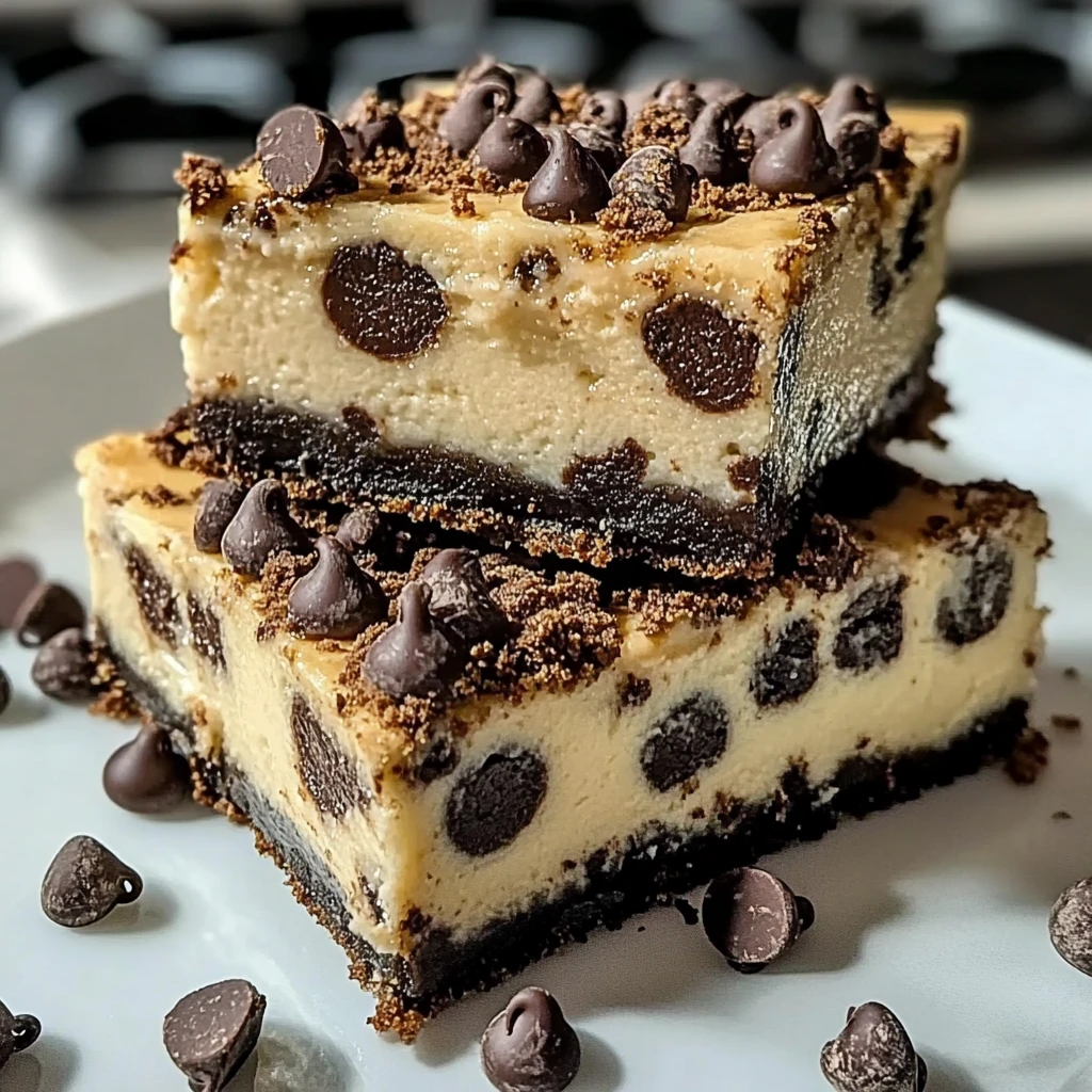Chocolate Chip Cheesecake Bars 5 Steps Easy Delicious