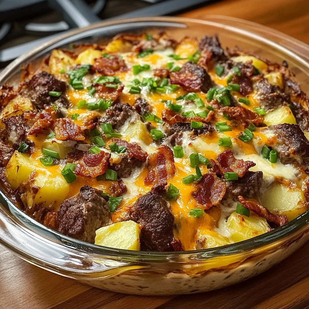 Cowboy Steak and Potato Casserole 30 Minutes Easy Delicious