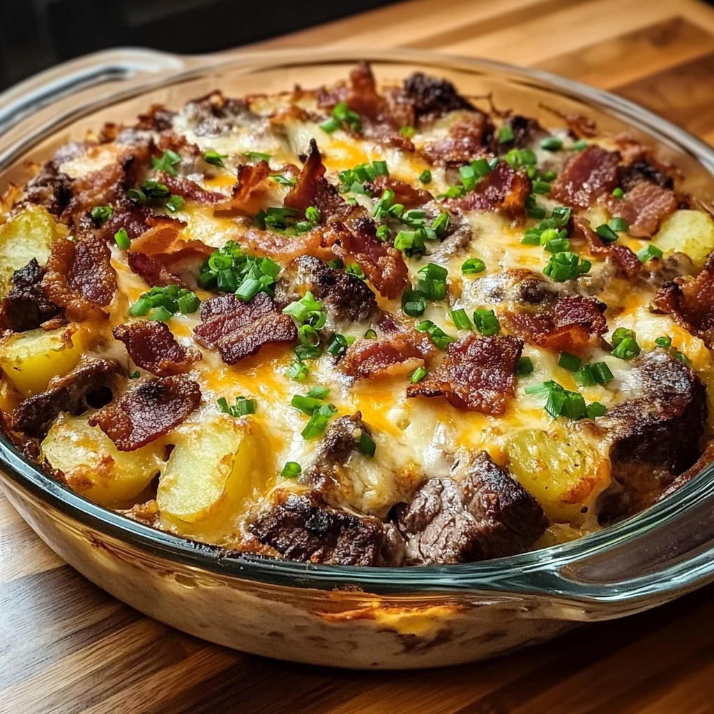 Cowboy Steak and Potato Casserole 30 Minutes Easy Delicious