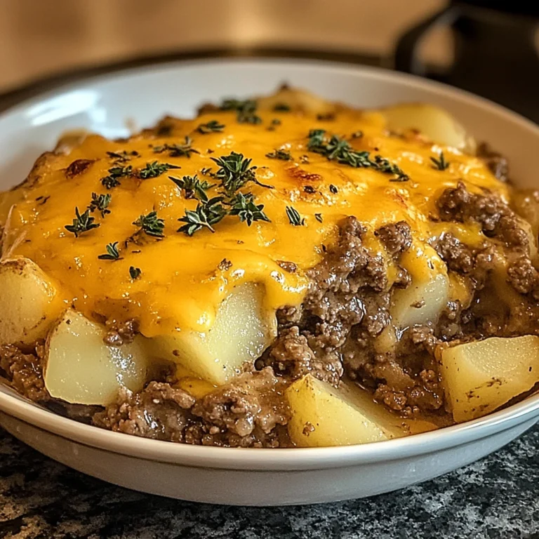 Crock-Pot Hamburger Potato Casserole 4 Servings Easy Delicious