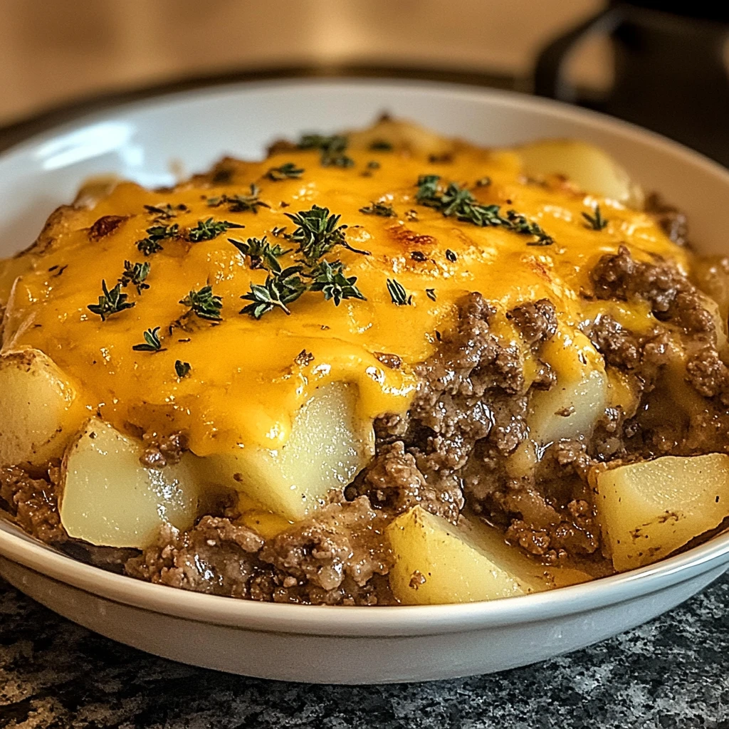 Crock-Pot Hamburger Potato Casserole 4 Servings Easy Delicious