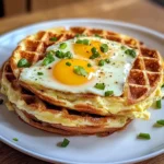 Egg & Cheese Chaffles 4 Ingredients Easy Delicious