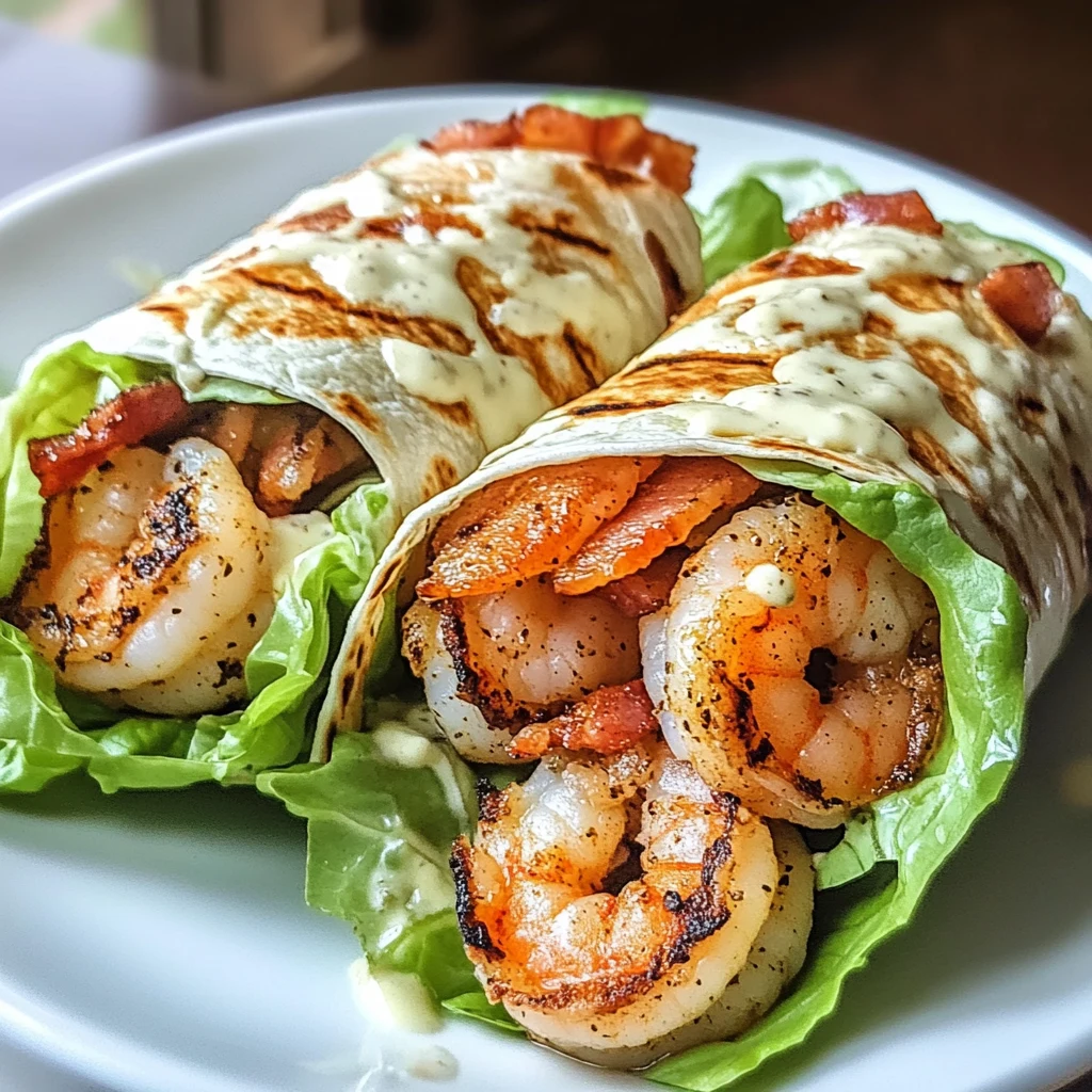 Grilled Shrimp Caesar Wraps 4 Servings Ultimate Delicious
