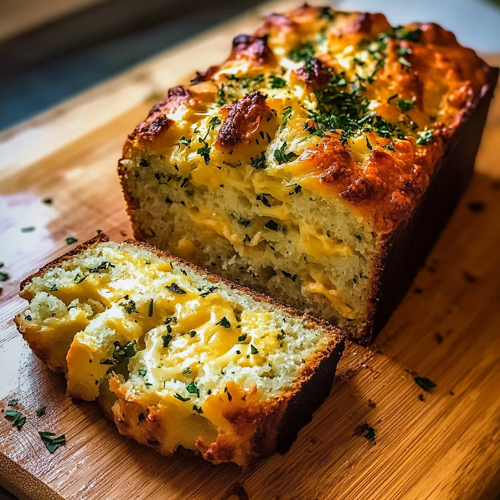 Herb & Cheese Quick Bread 5 Steps Easy Delicious