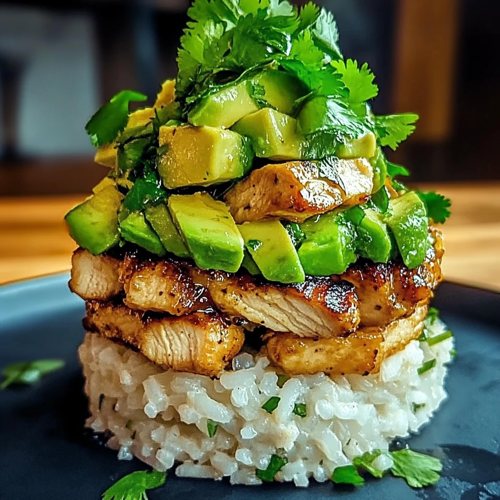 Honey Lime Chicken & Avocado Rice Stack: 30 Minutes Perfect Delicious