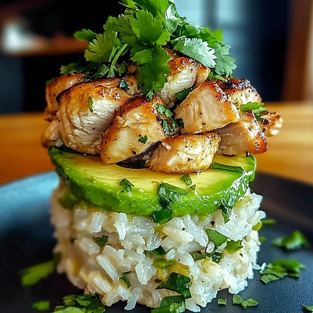 Honey Lime Chicken & Avocado Rice Stack: 30 Minutes Perfect Delicious