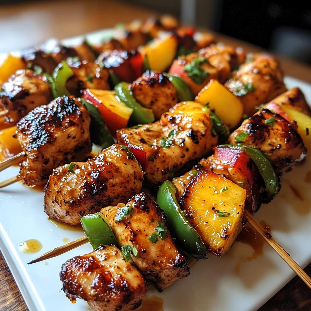 Jalapeno Peach Chicken Skewers 30 Minutes Ultimate Delicious