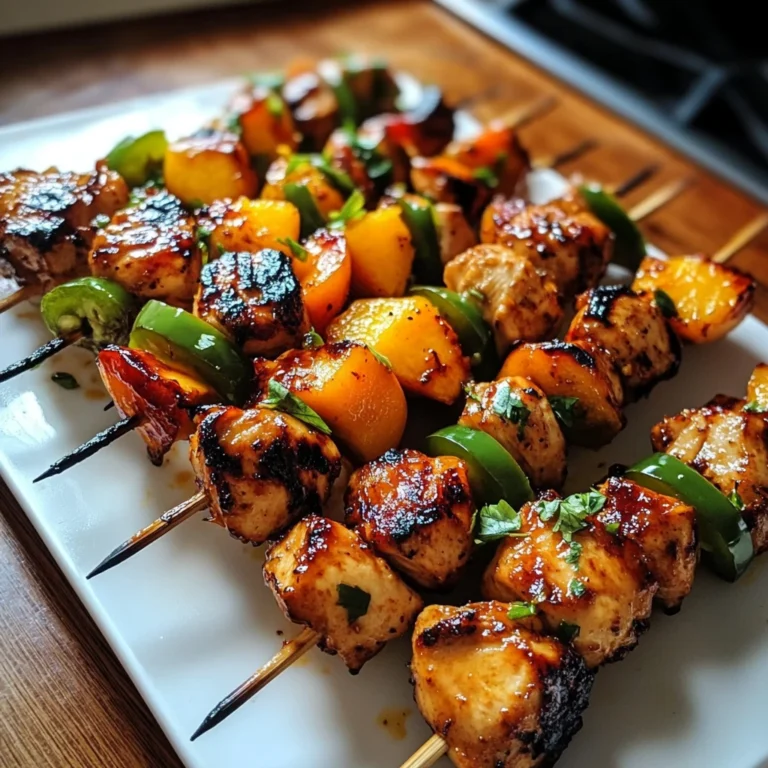 Jalapeno Peach Chicken Skewers 30 Minutes Ultimate Delicious