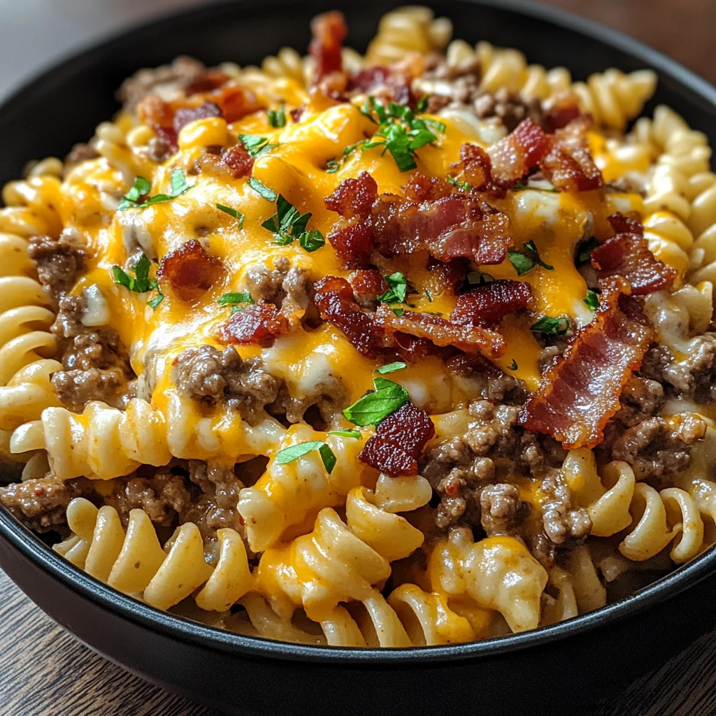 Loaded Bacon Cheeseburger Pasta 30 Minutes Ultimate Delicious
