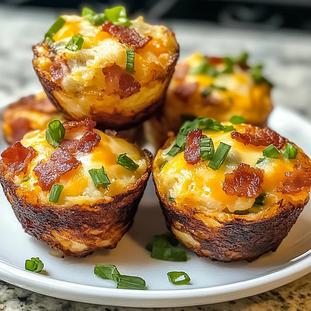 Loaded Bacon and Egg Hash Brown Muffins: 10 Servings Awesome Delicious