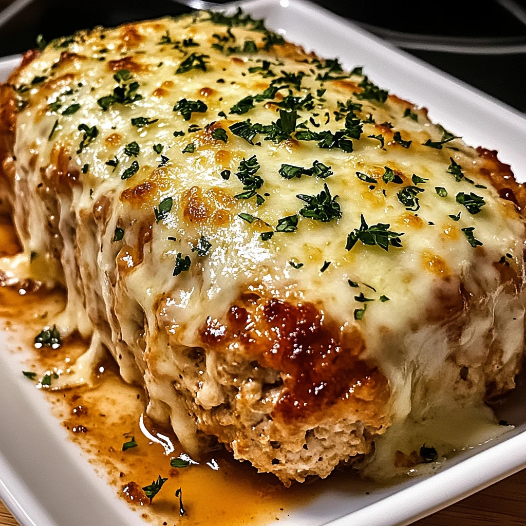 Melt-in-Your-Mouth Garlic Parmesan Chicken Meatloaf 6 Servings Easy Delicious