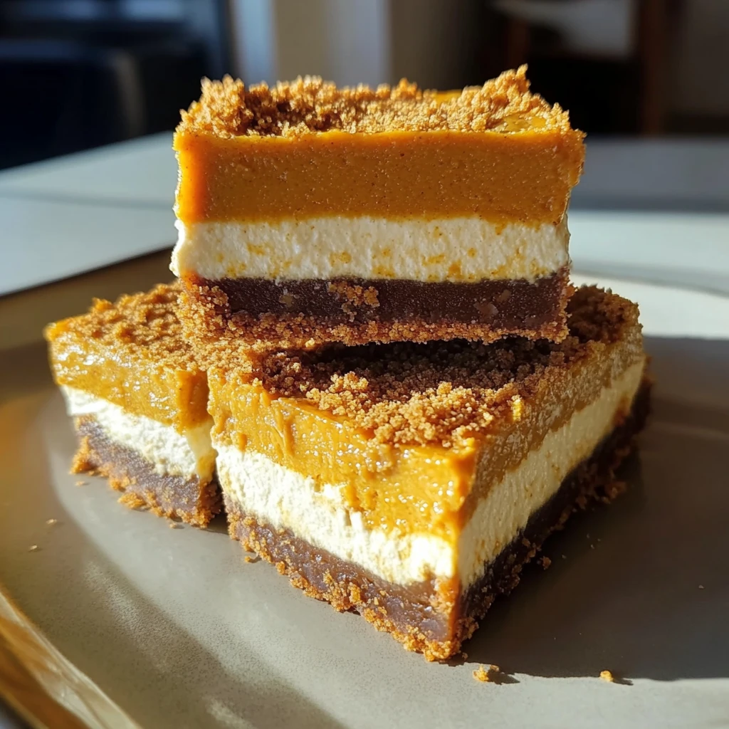No Bake Pumpkin Cheesecake Bars 4 Servings Easy Delicious
