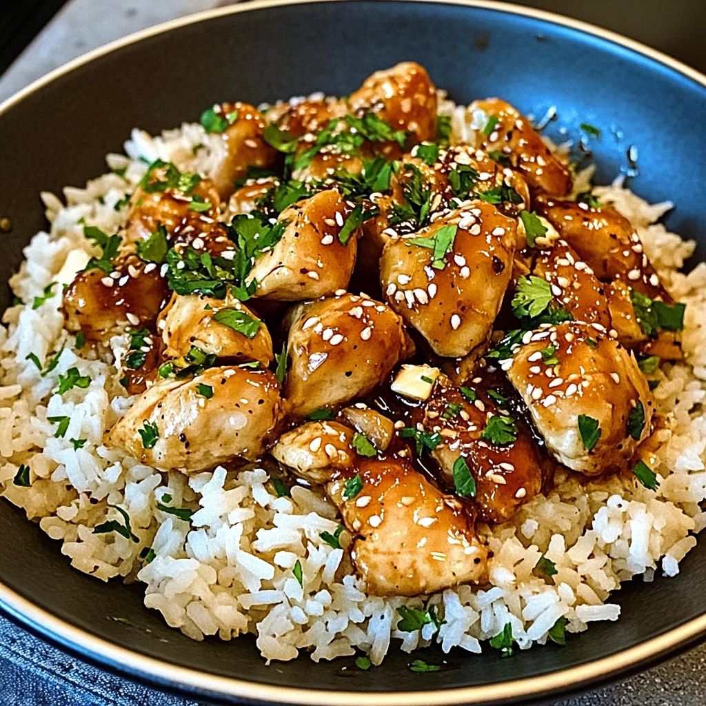 One-Pan Honey Butter Garlic Chicken and Rice 30 Minutes Easy Delicious