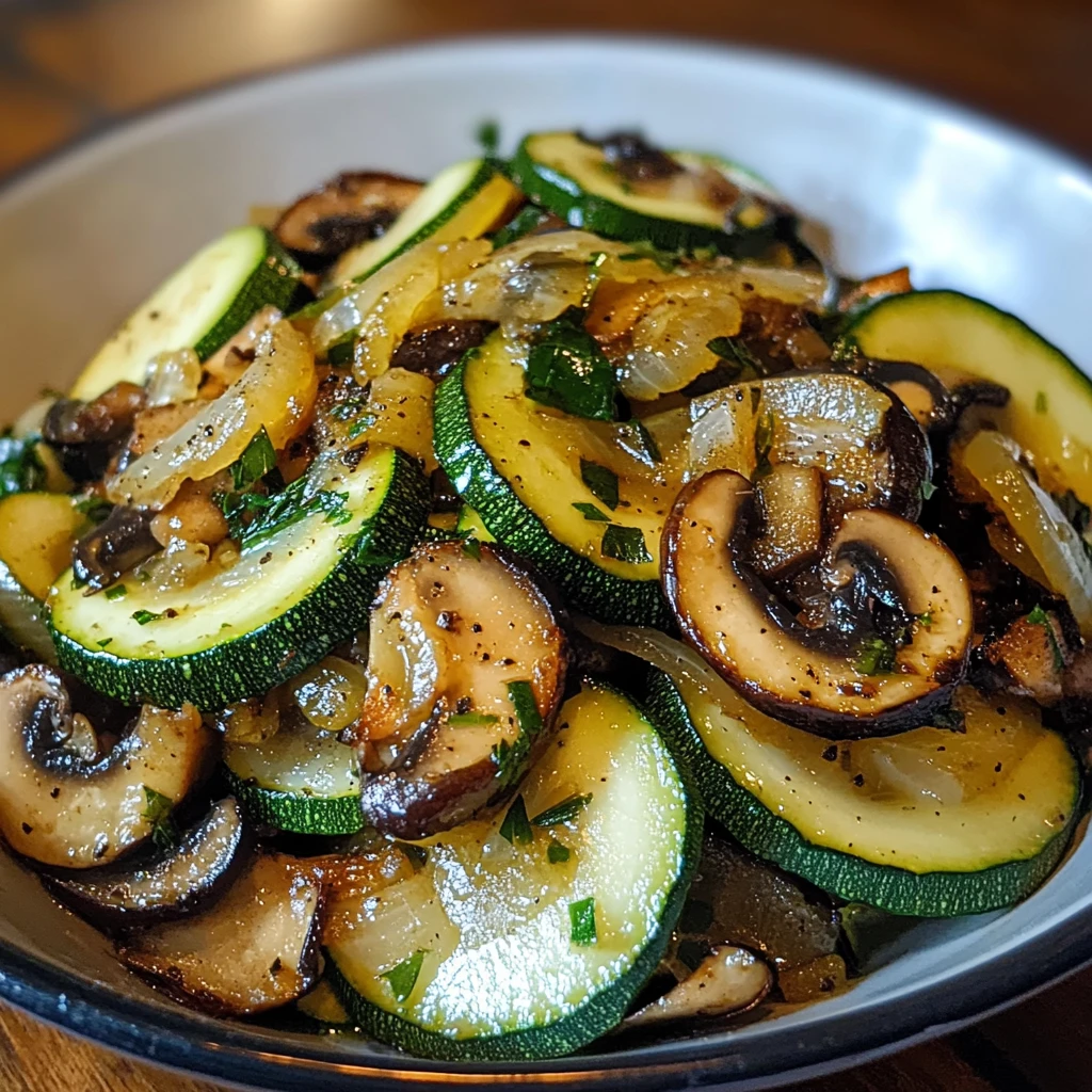 Sauteed Zucchini Mushrooms And Onions 5 Steps Easy Delicious