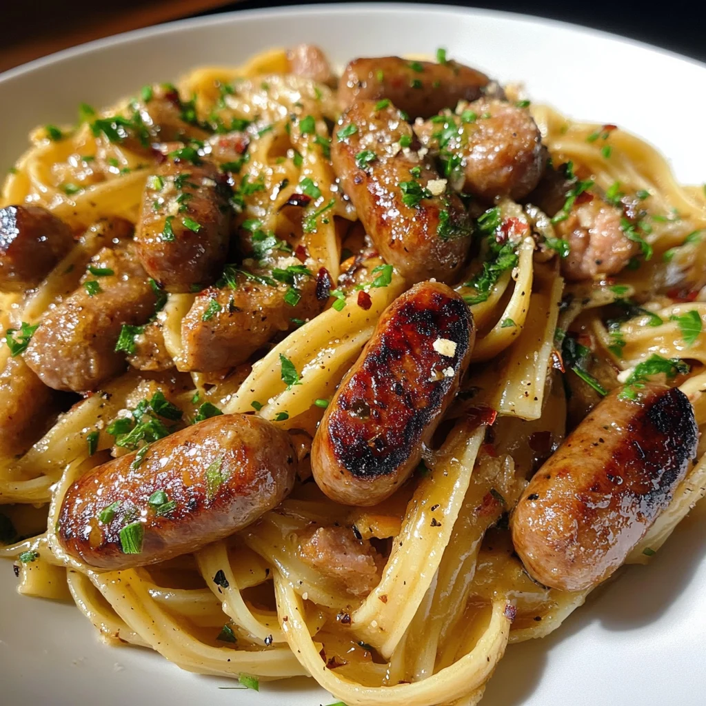 Sticky Honey Garlic Sausage Pasta 4 Servings Awesome Delicious