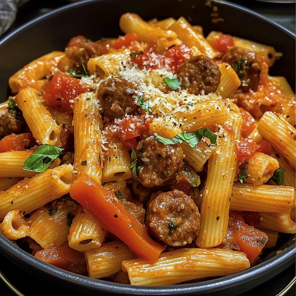 Sweet Pepper and Sausage Pasta 4 Servings Ultimate Delicious