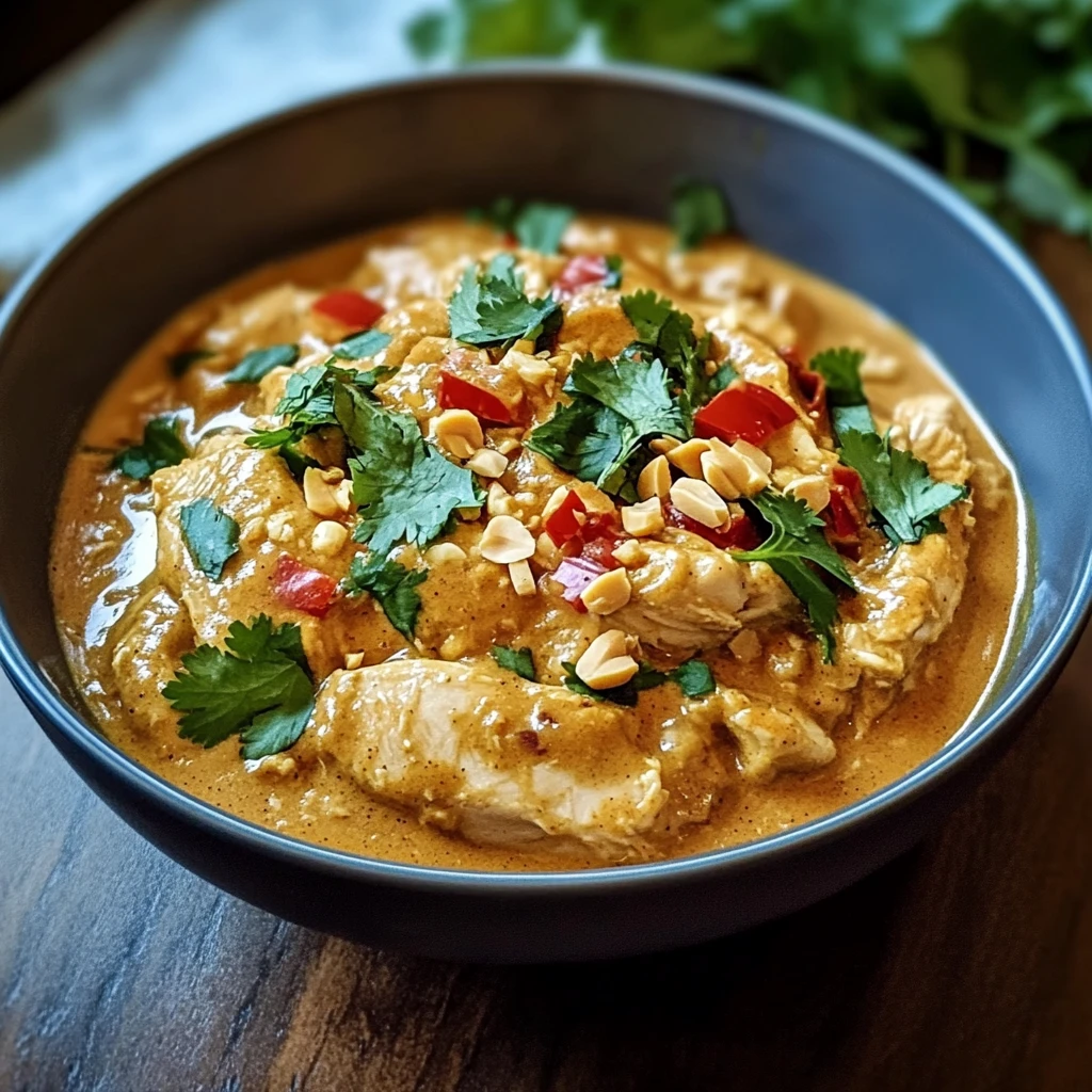 Thai Peanut Chicken Crockpot 4 Servings Ultimate Delicious