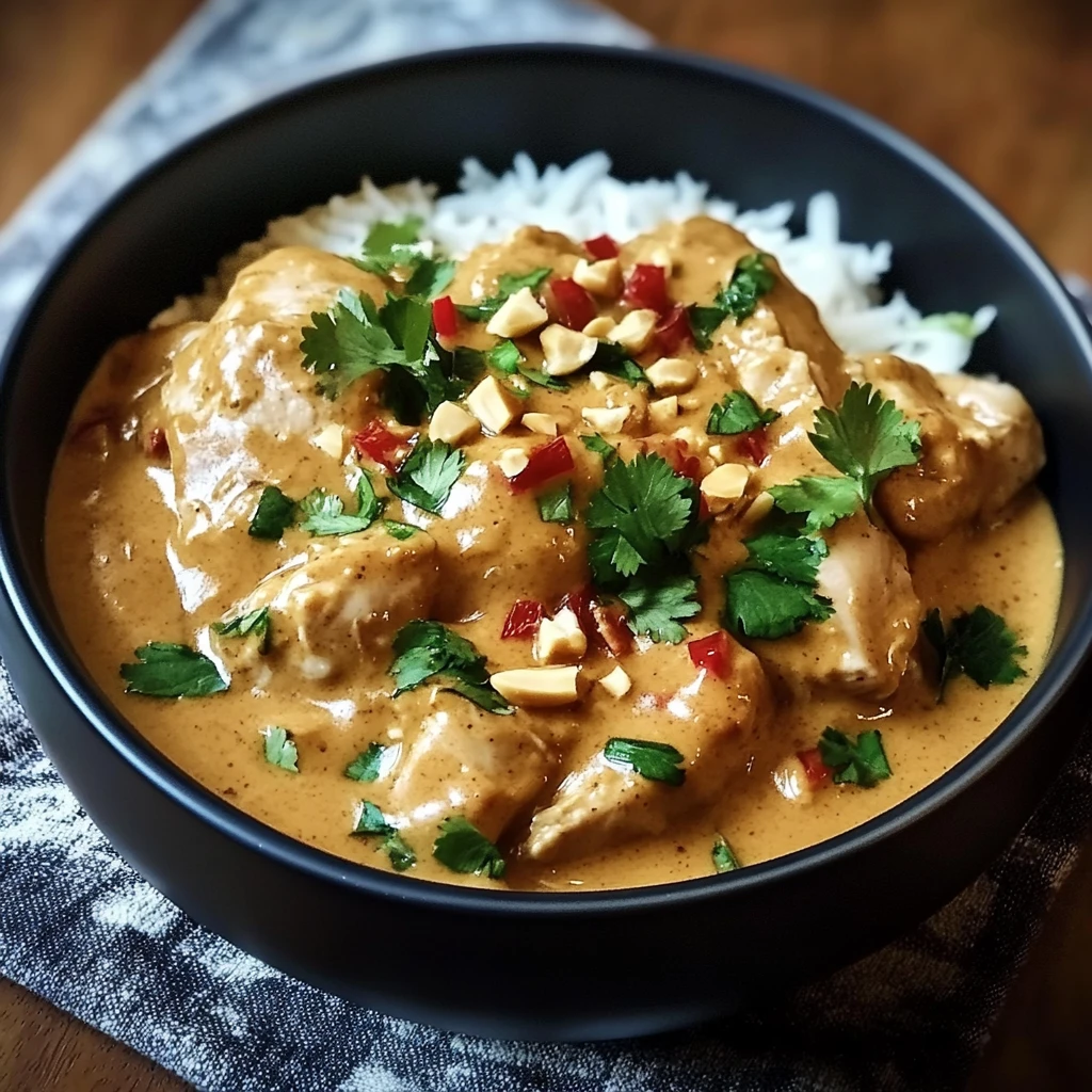 Thai Peanut Chicken Crockpot 4 Servings Ultimate Delicious