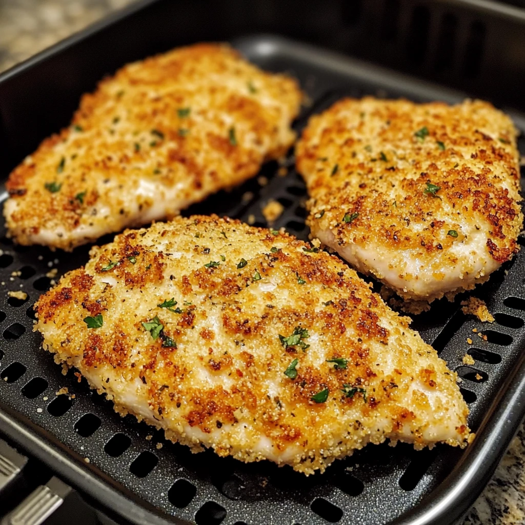 Air Fryer Garlic Parmesan Crusted Chicken 30 Minutes Easy Delicious