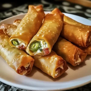 Bacon Jalapeño Popper Eggrolls 8 Ingredients Easy Delicious