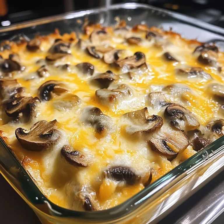 Baked Cheesy Mushrooms Casserole 30 Minutes Easy Delicious