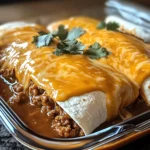 Baked Wet Burritos 6 Ingredients Easy Delicious