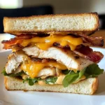 Cheesy Chicken Bacon Ranch Sandwich 4 Servings Ultimate Delicious